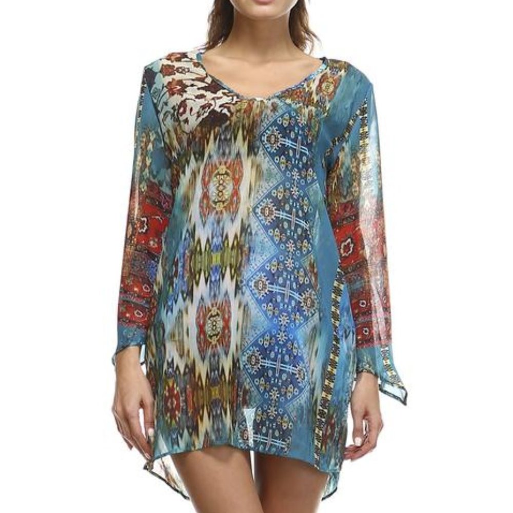 Jean- Pierre Klifa Silk Chiffon Taj Tunic
